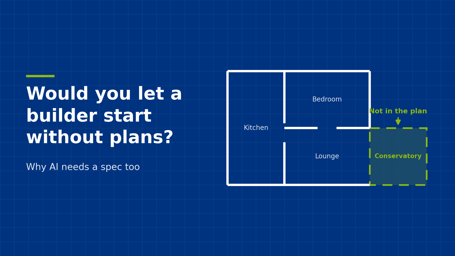 Would You Let a Builder Start Without Plans? Why AI Needs a Spec Too